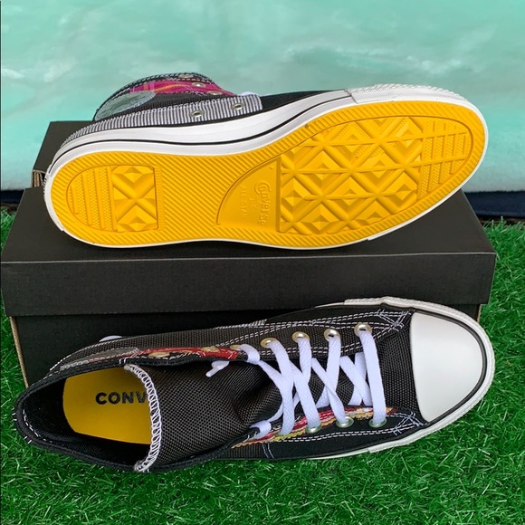 CONVERSE CTAS HI BLACK/WHITE/CACTUS MEN’S - Picture 4 of 16